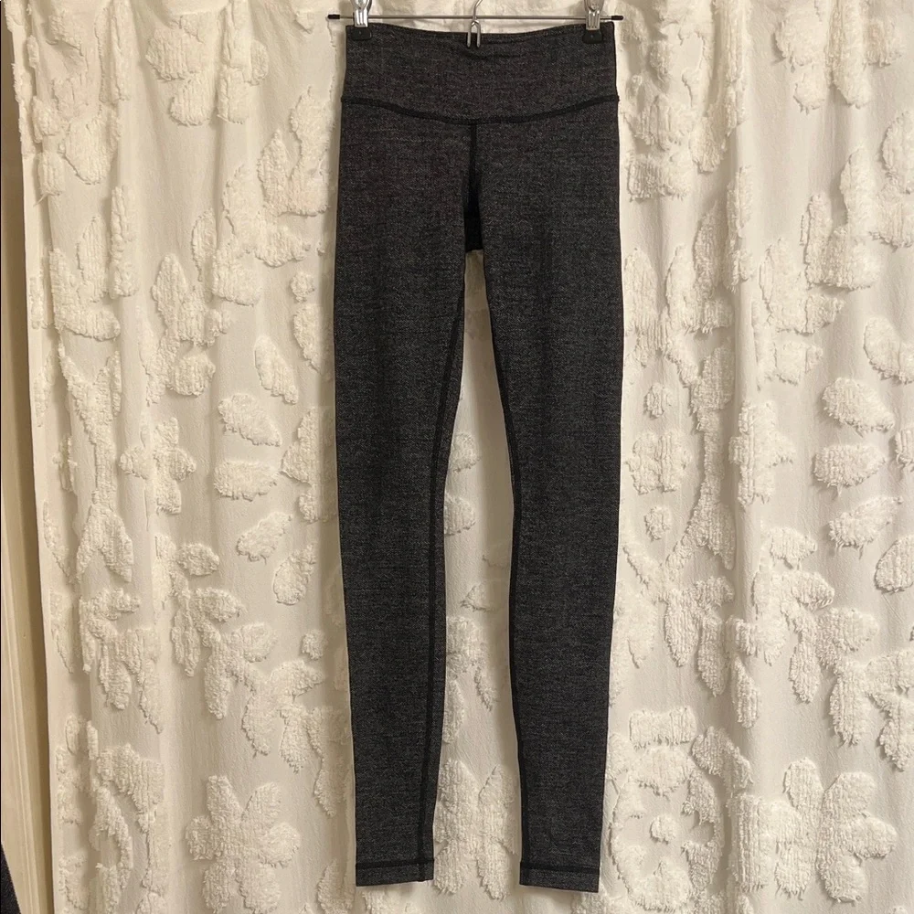 Lululemon Wunder Under Low Rise Heathered Herringbone Leggings - Picture 2 of 8